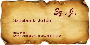 Sziebert Jolán névjegykártya